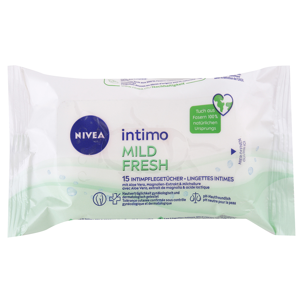 Nivea obrúsky na intímnu hygienu Mild Fresh 15 ks