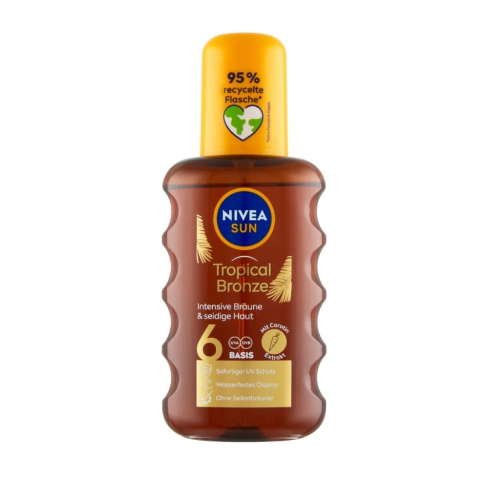 Nivea Sun olej na opaľovanie v spreji s karoténom SPF 6, 200 ml