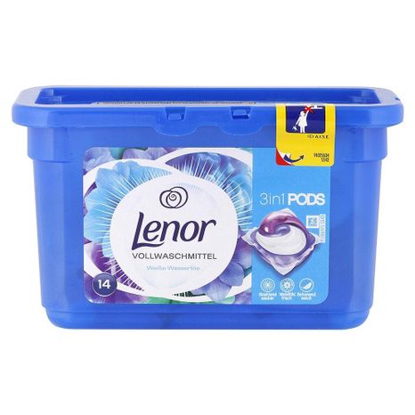 LENOR Pods 3v1 kapsule na univerzálne pranie Biele lekno 12 ks